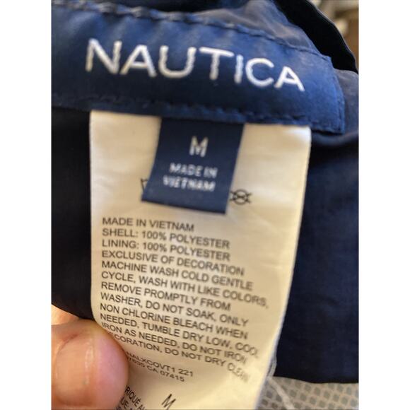 Men’s Nautica Swim Shorts Trunks With Mesh Lining Sailboats Draw String M Teal - Picture 5 of 5